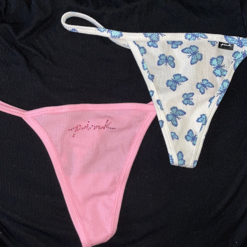 Victoria Secret Pink Cotton V-string